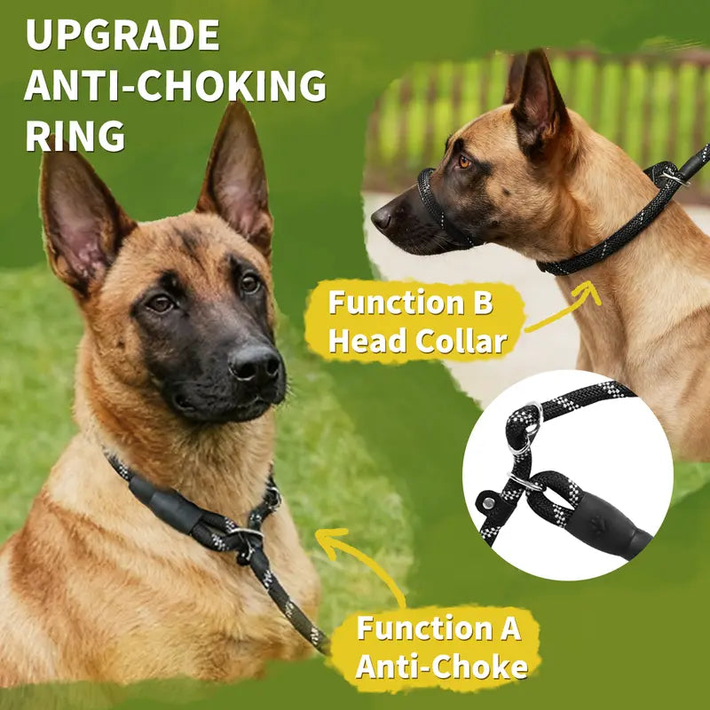 Rubber traffic control handle on Furlyn tactical dog lead