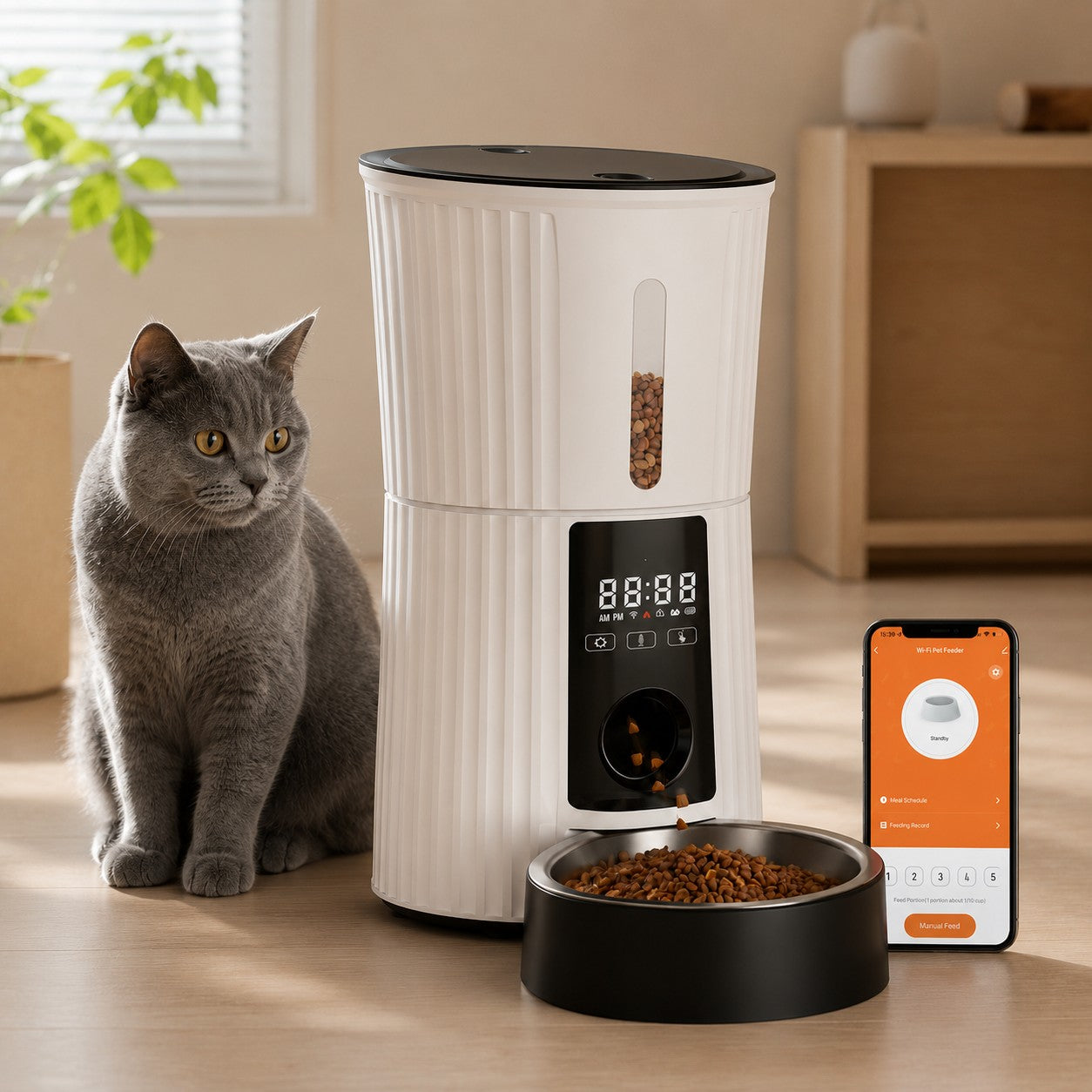 Furlyn 4L WiFi Automatic Pet Feeder