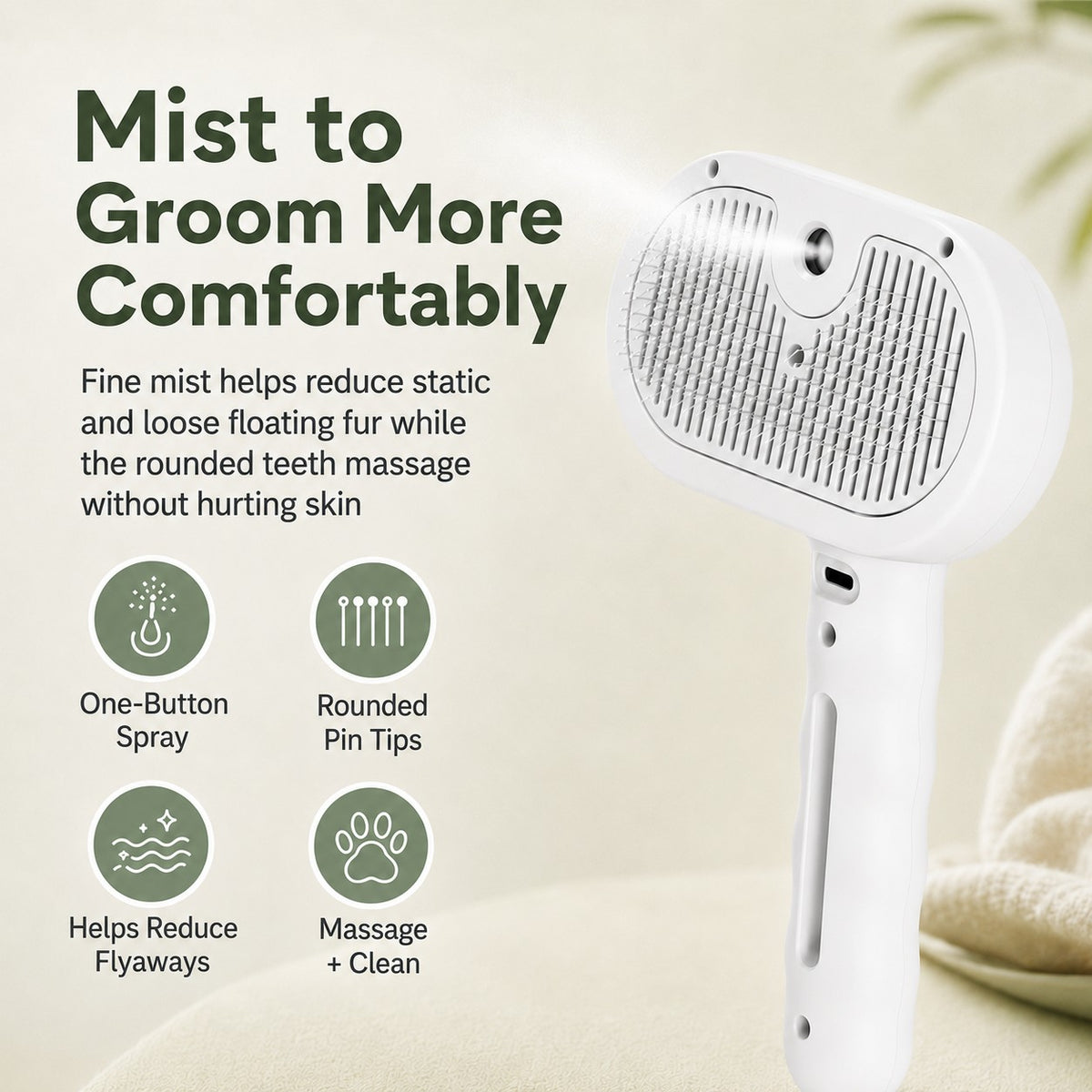 Fine Mist for Easier Grooming