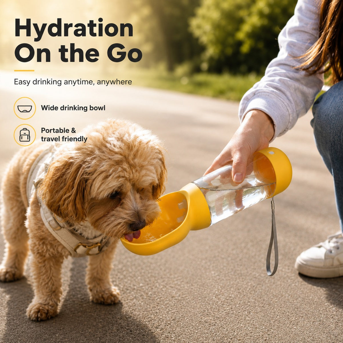 Flip-Open Drinking Bowl