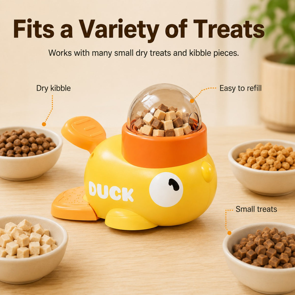 Fits Small Treats & Kibble