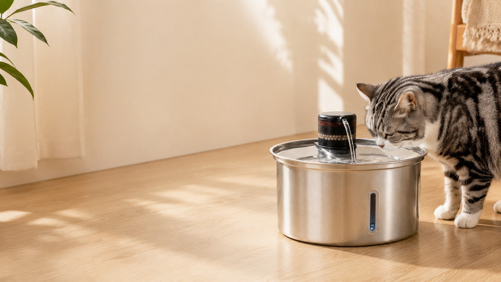 Furlyn 3.2L Stainless Steel Pet Water Fountain