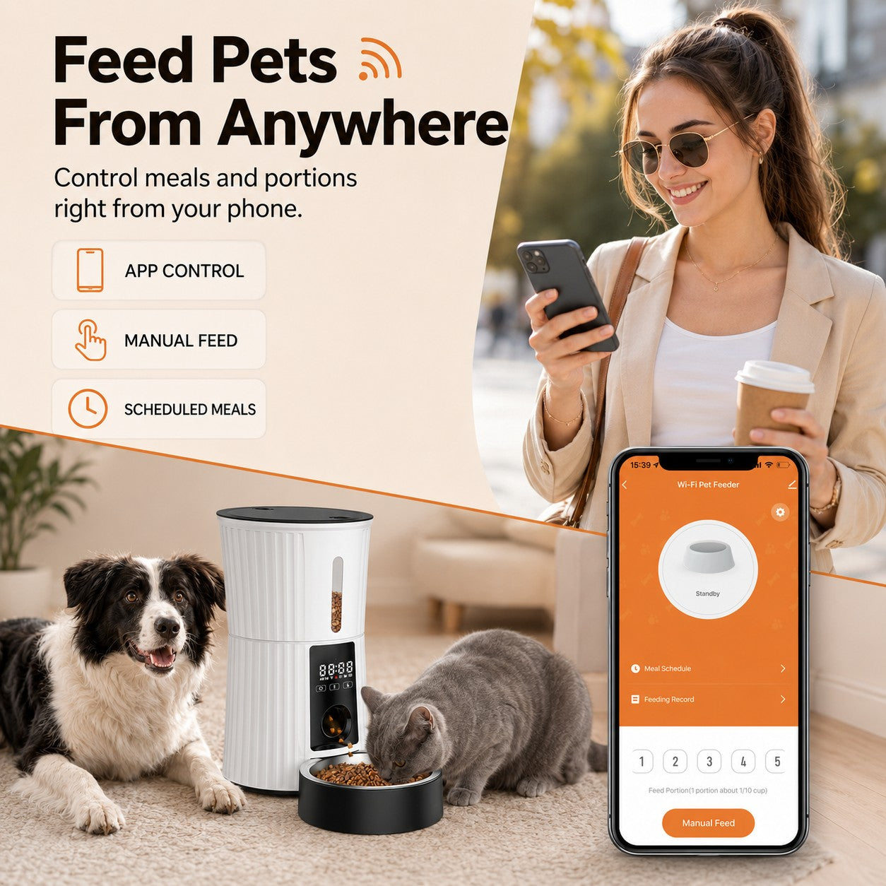 Smart App Feeding from Anywhere