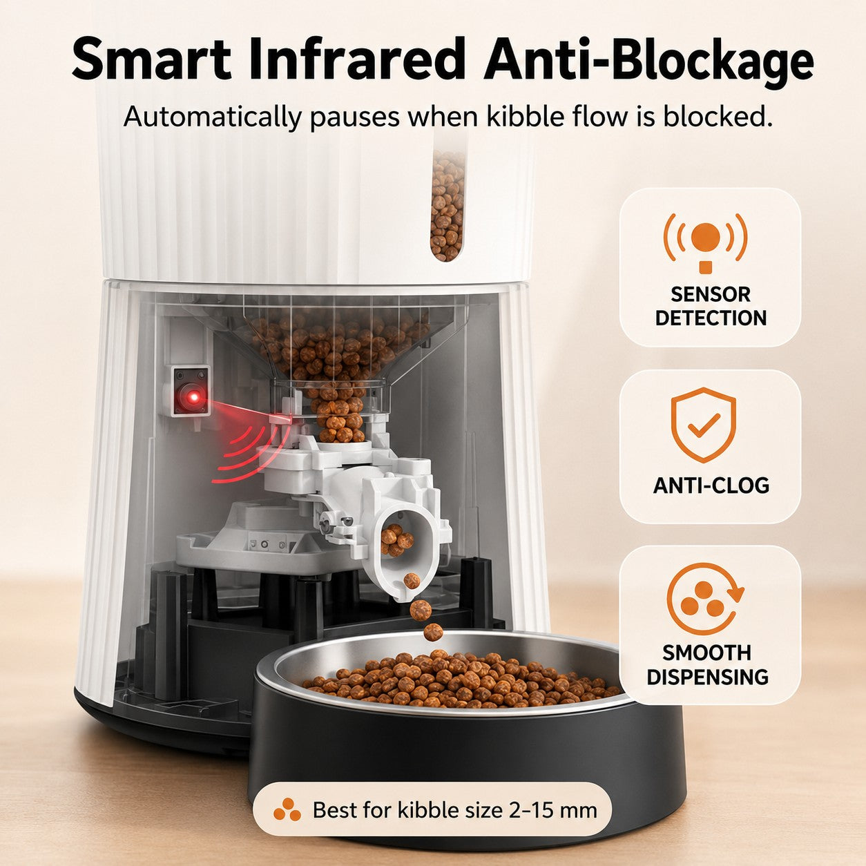 Smooth Anti-Jam Food Dispensing