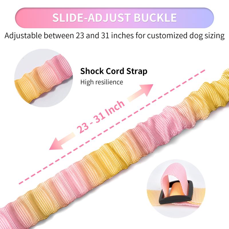 Slide-adjust buckle on Furlyn dog seat belt stretching from 23 to 31 inches