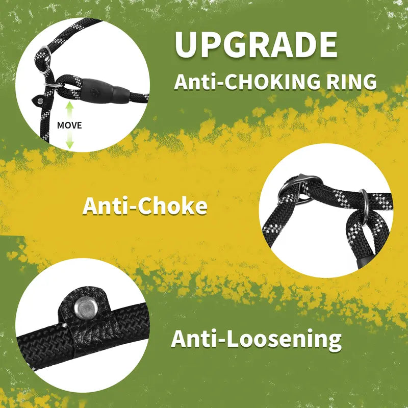 Dog safely secured in car using Furlyn tactical leash seat belt buckle